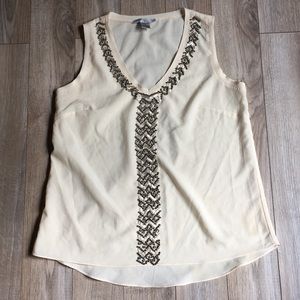 EMBELLISHED V-NECK TOP